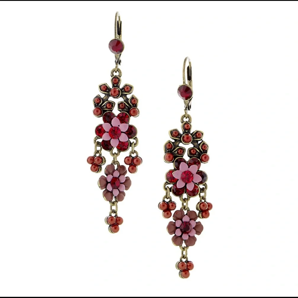 Vintage Inspired Pink Flower Whisper Dangles-NWT-Boutique